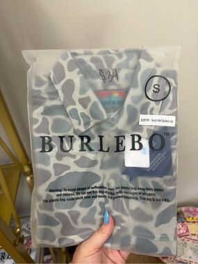 BURLEBO YOUTH Grey Camouflage Button-Down Shirt